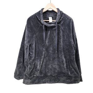 Member's Mark Plush Pullover L Faux Fur Polyester Charcoal‎ Sky